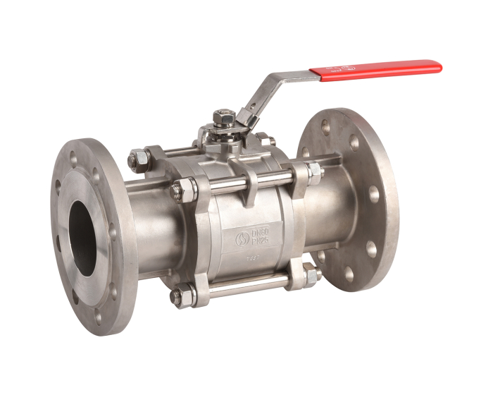 Stainless steel ball valve 731 3 piece body RF PN40 DN15